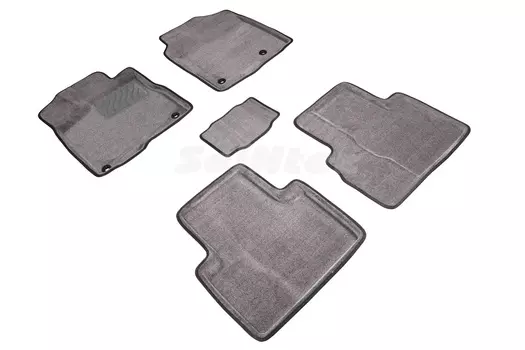 Ворсовые 3D коврики в салон Seintex для Acura RDX 2014-н.в. (серые, 86357)