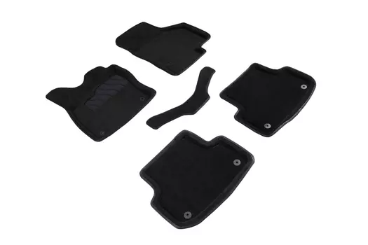 Ворсовые 3D коврики в салон Seintex для Audi A3 2012-н.в. (черные)