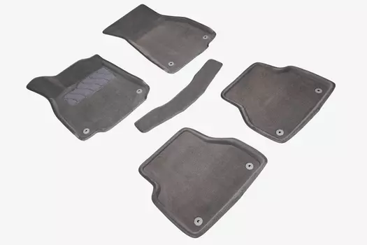 Ворсовые 3D коврики в салон Seintex для Audi A6 (C8) 2018-н.в. (серые, 95821)