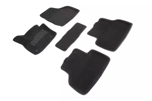 Ворсовые 3D коврики в салон Seintex для Audi Q3 2010-2018 (черные)