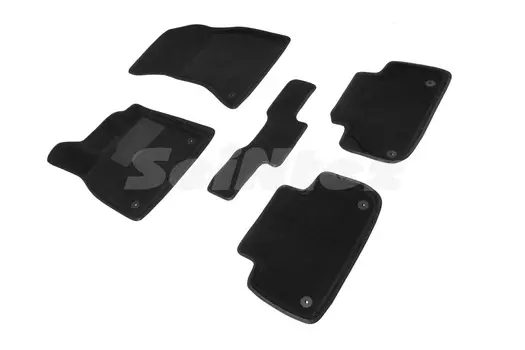 Ворсовые 3D коврики в салон Seintex для Audi Q5 II 2017-н.в. (черные)