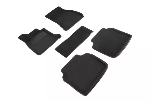 Ворсовые 3D коврики в салон Seintex для BMW 7 Ser G-12 2015-н.в. (черные)