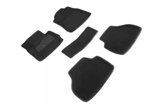 Ворсовые 3D коврики в салон Seintex для BMW X4 F-26 2014-2017 (черные)