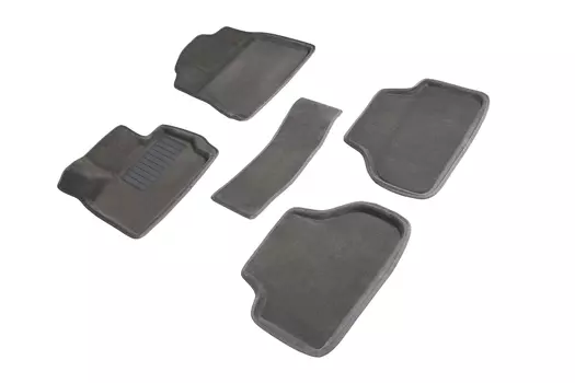 Ворсовые 3D коврики в салон Seintex для BMW X4 F-26 2014-2017 (серые)