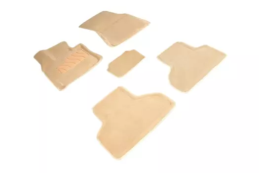 Ворсовые 3D коврики в салон Seintex для BMW X5 F-15 2014-2018 (бежевые, 87950)