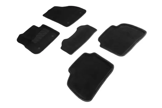 Ворсовые 3D коврики в салон Seintex для Cadillac XT4 2018-н.в. (черные)