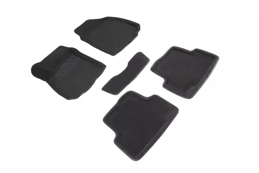 Ворсовые 3D коврики в салон Seintex для Chervrolet Aveo II 2011-н.в. (черные)