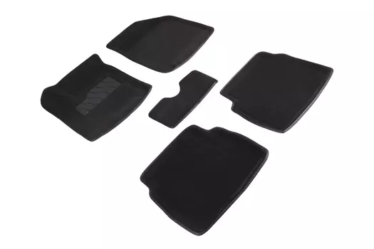Ворсовые 3D коврики в салон Seintex для Chevrolet Aveo I 2003-2011 (черные)