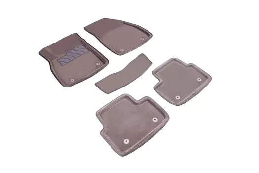 Ворсовые 3D коврики в салон Seintex для Chevrolet Malibu 2011-2016 / Opel Insignia 2008-2017 (серые)