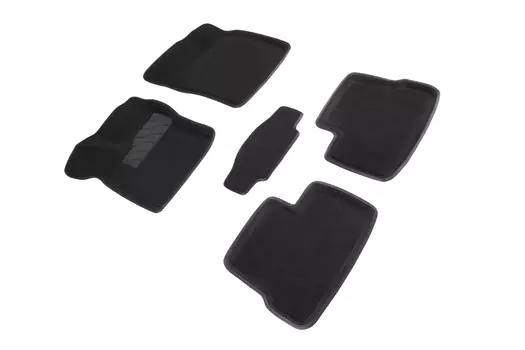 Ворсовые 3D коврики в салон Seintex для Daewoo Nexia 1994-н.в. (черные)