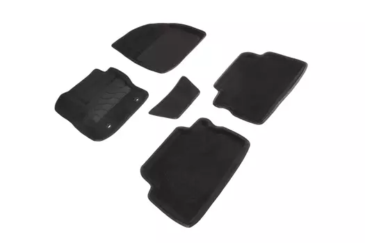 Ворсовые 3D коврики в салон Seintex для Ford Kuga I 2008-2012 (черные)