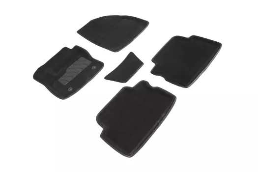 Ворсовые 3D коврики в салон Seintex для Ford Kuga II 2013-2016 (черные)