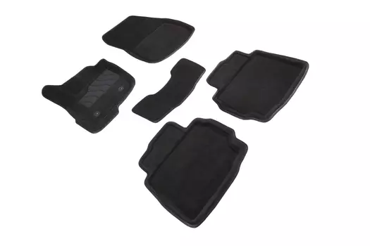 Ворсовые 3D коврики в салон Seintex для Ford Mondeo V 2015-2019 (черные)