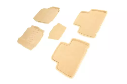 Ворсовые 3D коврики в салон Seintex для Ford S-MAX 2006-2015 (бежевые, 92629)