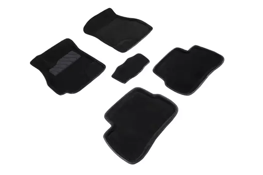 Ворсовые 3D коврики в салон Seintex для Hyundai Accent 2000-2002 (черные)
