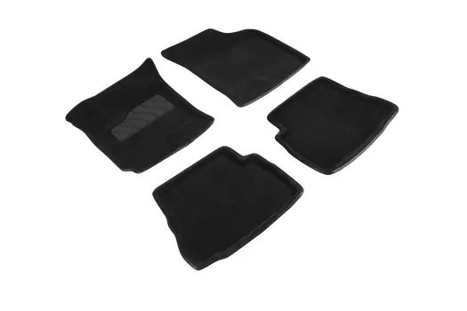 Ворсовые 3D коврики в салон Seintex для Hyundai Getz 2002-2011 (черные)