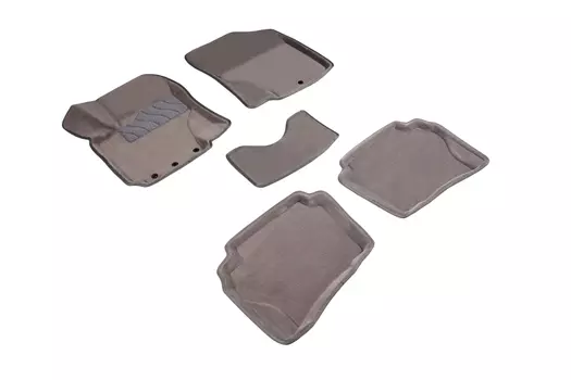 Ворсовые 3D коврики в салон Seintex для Hyundai i20 2008-н.в. (серые)