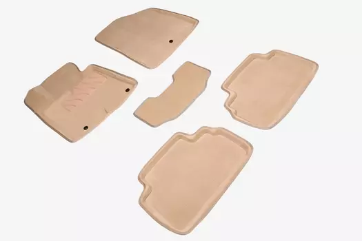 Ворсовые 3D коврики в салон Seintex для Hyundai i30 new 2012-н.в. (бежевые, 84134)