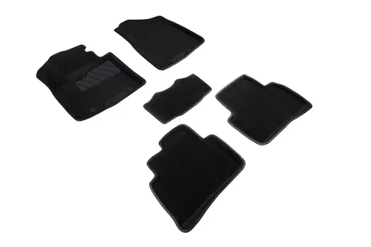 Ворсовые 3D коврики в салон Seintex для Hyundai Tucson III Rest 2018-н.в. (черные)