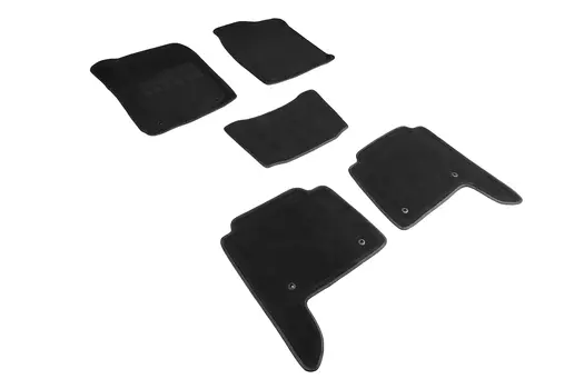 Ворсовые 3D коврики в салон Seintex для Infiniti QX80 2013-н.в. (черные)