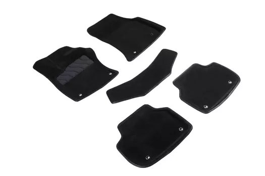 Ворсовые 3D коврики в салон Seintex для Jaguar XF II 2015-н.в. (черные)