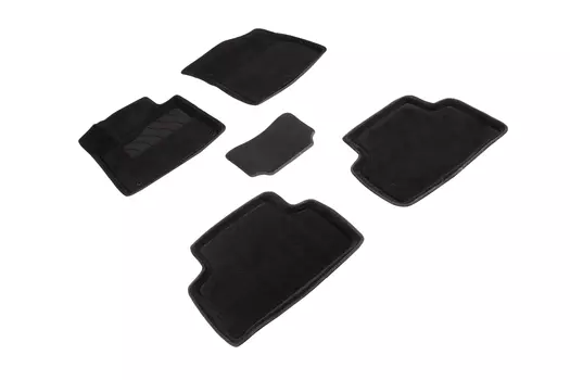 Ворсовые 3D коврики в салон Seintex для KIA Sorento IV 5 seats 2020-н.в. (черные)