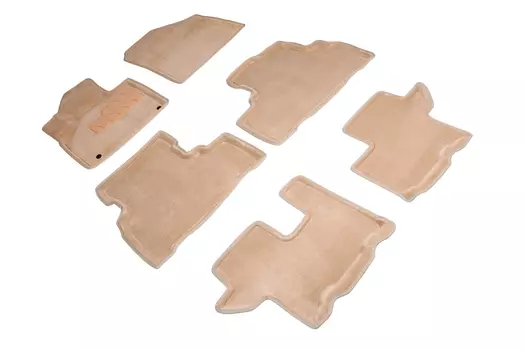 Ворсовые 3D коврики в салон Seintex для KIA Sorento Prime 2015-2020 (бежевые, 93125)