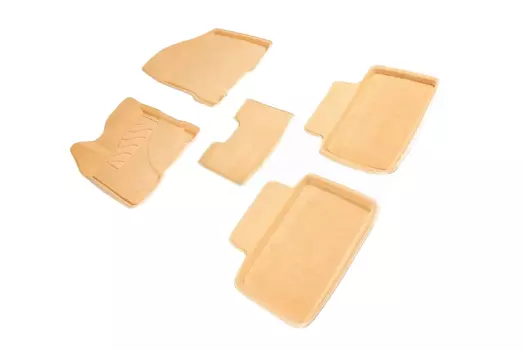 Ворсовые 3D коврики в салон Seintex для LADA Vesta 2015-н.в. / LADA Vesta Cross 2015-н.в. / LADA Vesta SW 2015-н.в. (бежевые)