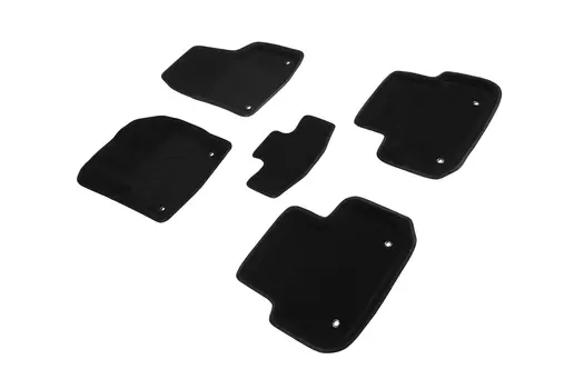 Ворсовые 3D коврики в салон Seintex для Land Rover Discovery Sport 2014-2019 (черные)