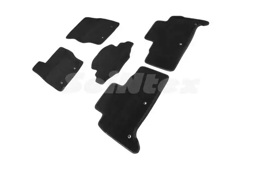 Ворсовые 3D коврики в салон Seintex для Land Rover Discovery V 2017-н.в. (черные)