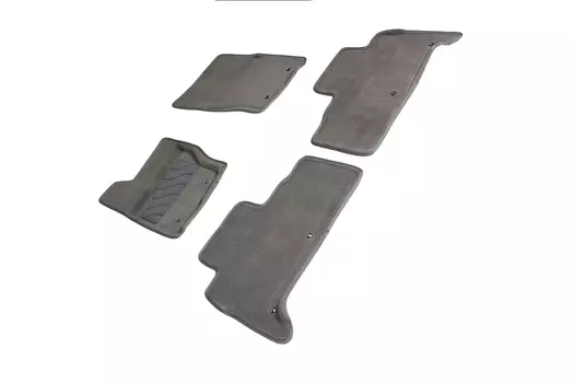 Ворсовые 3D коврики в салон Seintex для Land Rover Discovery V 2017-н.в. (серые, 89024)