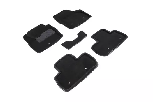 Ворсовые 3D коврики в салон Seintex для Land Rover Freelander II 2006-2014 (черные)