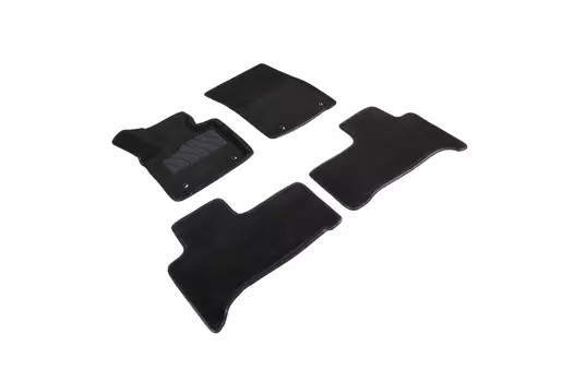 Ворсовые 3D коврики в салон Seintex для Land Rover RR III 2002-2012 (черные)