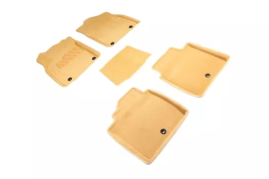 Ворсовые 3D коврики в салон Seintex для Lexus ES 250 2013-н.в. (бежевые, 88433)