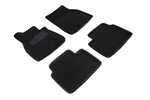 Ворсовые 3D коврики в салон Seintex для Lexus LS IV 2007-2017 (черные)