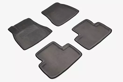 Ворсовые 3D коврики в салон Seintex для Lexus LS IV 2007-2017 (серые, 81968)