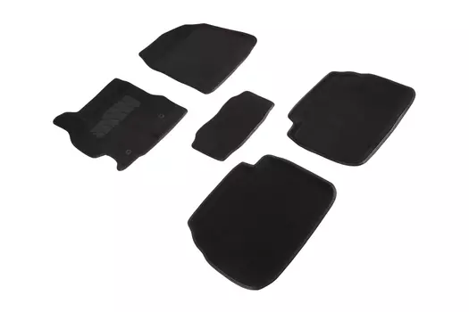 Ворсовые 3D коврики в салон Seintex для Mazda 6 2008-2012 (черные)