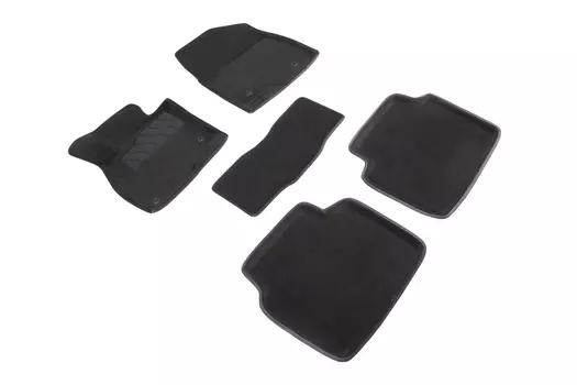 Ворсовые 3D коврики в салон Seintex для Mazda 6 new 2012-н.в. (черные)