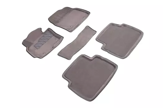 Ворсовые 3D коврики в салон Seintex для Mazda CX5 I 2012-2017 (серые)