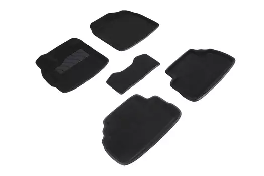 Ворсовые 3D коврики в салон Seintex для Mazda CX7 2006-2012 (черные)