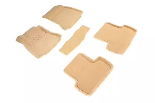 Ворсовые 3D коврики в салон Seintex для Mercedes-Benz A-Class W176 2014-2018 (бежевые, 91108)