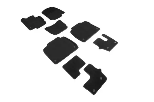 Ворсовые 3D коврики в салон Seintex для Mercedes-Benz GLS II (X167) 2019-н.в. (черные)