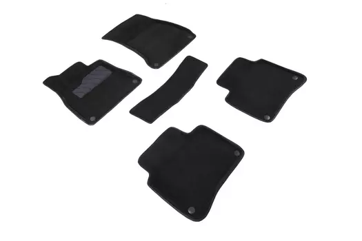 Ворсовые 3D коврики в салон Seintex для Mercedes-Benz S-Class W222 long 2013-н.в. (черные)