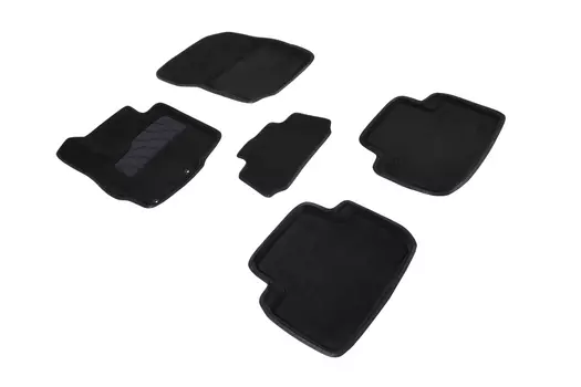 Ворсовые 3D коврики в салон Seintex для Mitsubishi Eclipse Cross 2017-н.в. (черные)