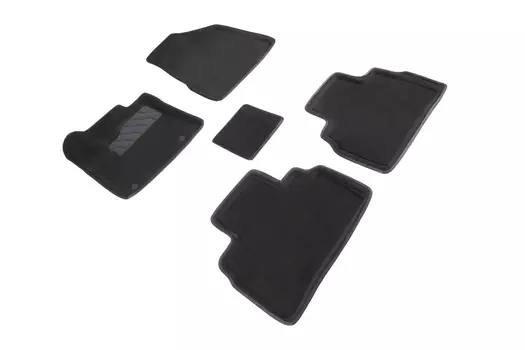 Ворсовые 3D коврики в салон Seintex для Nissan Murano III 2016-н.в. (черные)