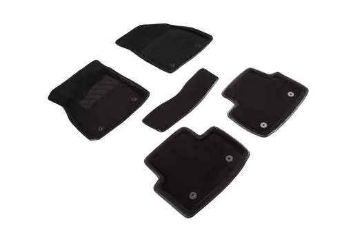 Ворсовые 3D коврики в салон Seintex для Opel Insignia 2008-2017 (черные, 83777)