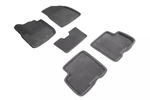 Ворсовые 3D коврики в салон Seintex для Renault Arkana 2019-н.в. (серые)