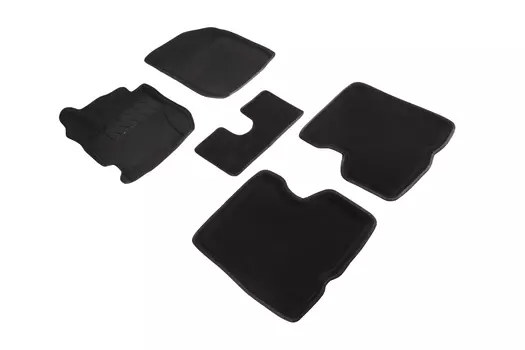 Ворсовые 3D коврики в салон Seintex для Renault Kaptur 4WD 2016-н.в. (черные)