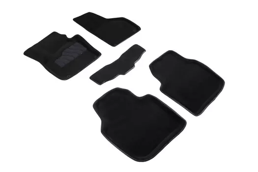 Ворсовые 3D коврики в салон Seintex для Skoda Superb II 2008-2015 (черные)