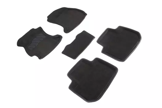 Ворсовые 3D коврики в салон Seintex для Subaru Forester IV 2012-2018 (черные)